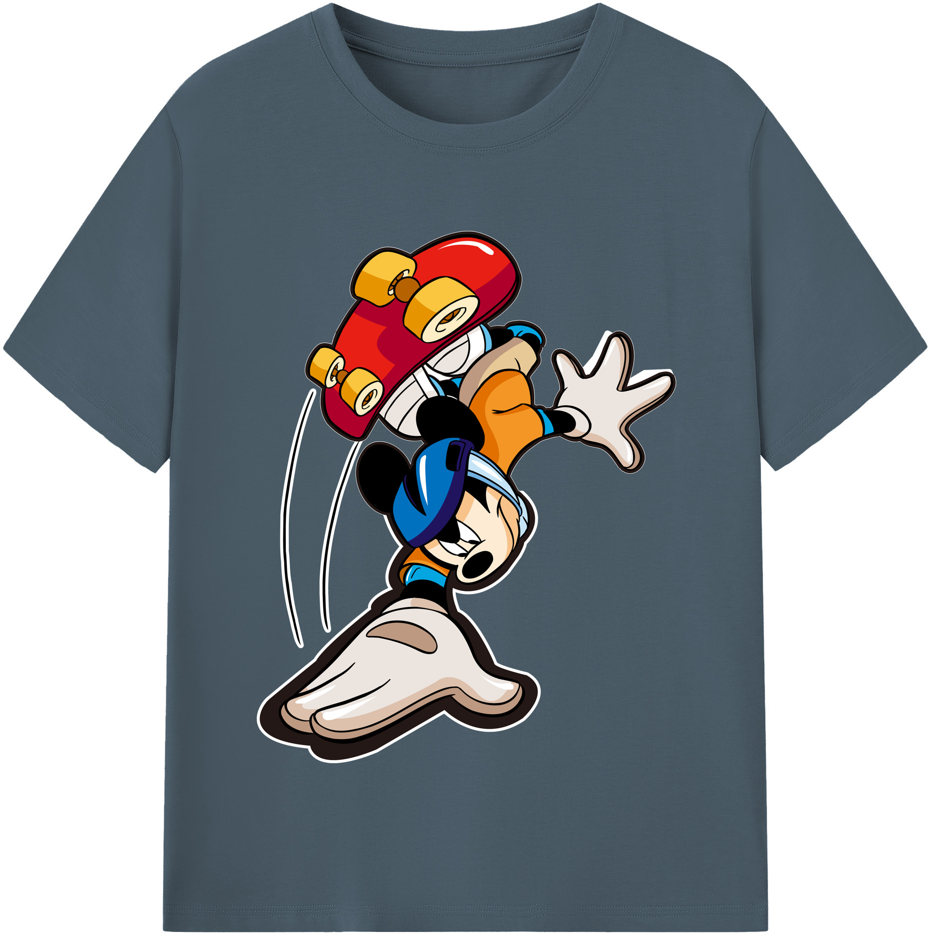 （画像用） ミッキーマウス Mickey Mouse 綿100％半袖Tシャツ（フロントプリント）